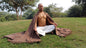 NARASIMHA Handwoven Brown Pure Himalayan Sheep Wool Meditation Shawl,Himalayan Prayer Blanket,Ethnic Indian Yoga Shawl,Wool Prayer Wrap/Zen
