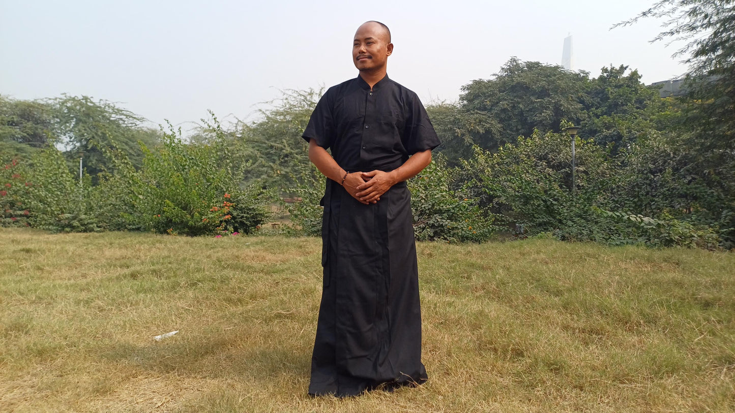 Custom-Made Layman Tibetan Buddhist Meditation Robe Set,Zen Prayer Suit,Monastery Style Clothing Spiritual Clothingg