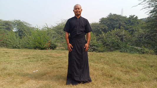 Custom-Made Layman Tibetan Buddhist Meditation Robe Set,Zen Prayer Suit,Monastery Style Clothing Spiritual Clothingg