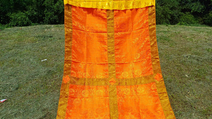 Traditional Tibetan Brocade Silk Border Buddhist Door Curtain,Tibetan Door Curtain,Buddhist Altar Room Door Hanging,Himalayan Home Decore