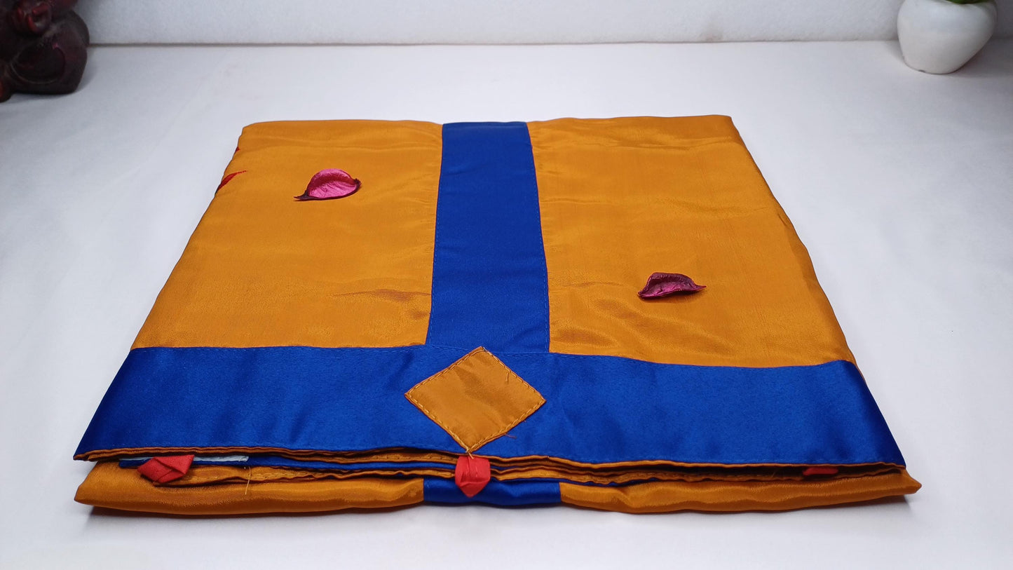 Traditional Handmade Tibetan 8 Auspicious Symbol Embroidered Tibetan Door Curtain,Buddhist 8 Lucky Signs Symbol Altar Room Door Hanging