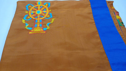Traditional Handmade Tibetan 8 Auspicious Symbol Embroidered Tibetan Door Curtain,Buddhist 8 Lucky Signs Symbol Altar Room Door Hanging