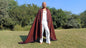 Extra-Large Handwoven Stripe Design Burgundy Red Laymen Buddhist Pure Himalayan SheepWool Meditation Shawl/Wrap/Zen,Himalayan Prayer Blanket