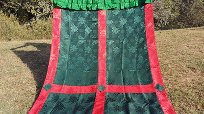 Traditional Tibetan Brocade Silk Border Buddhist Door Curtain,Tibetan Door Curtain,Buddhist Altar Room Door Hanging,Himalayan Home Decore