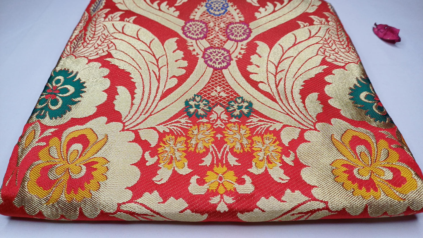 Handmade Multi-Color Tibetan Buddhist Ashtamangala Budha Silk Brocade Tibetan Altar/Shrine Table Cloth,Zen Buddhist Tibetan Table Runner