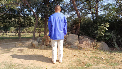 Traditional Tibetan Brocade Design Cotton Buddhist Yogi Shirt,Tibetan Meditation Shirt,Ethnic Tibetan  Long Sleeve Buddhist Prayer Cloth