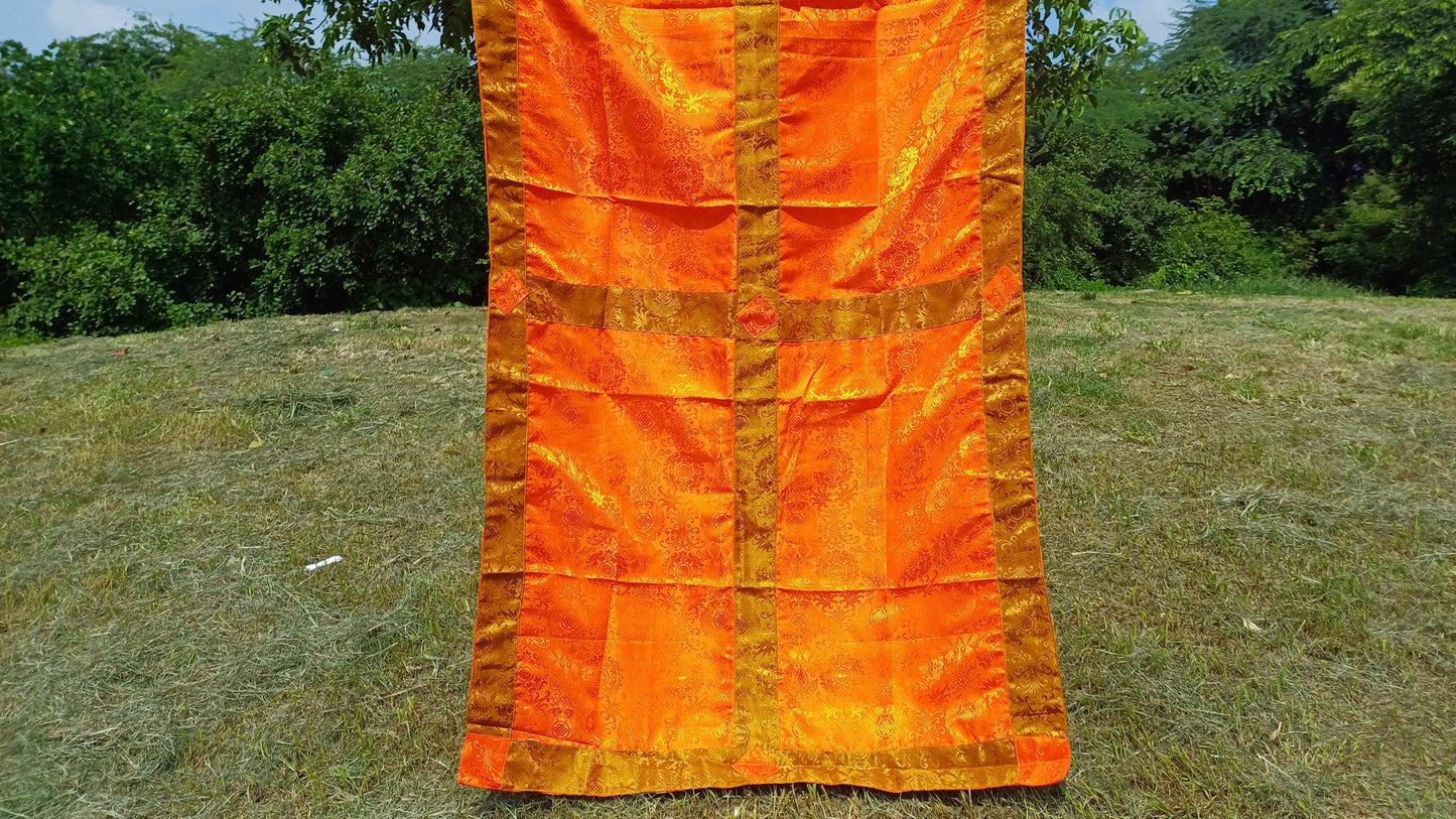 Traditional Tibetan Brocade Silk Border Buddhist Door Curtain,Tibetan Door Curtain,Buddhist Altar Room Door Hanging,Himalayan Home Decore