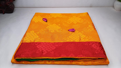 Traditional Tibetan Brocade Silk Border Buddhist Door Curtain,Tibetan Door Curtain,Buddhist Altar Room Door Hanging,Himalayan Home Decore