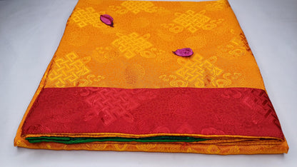 Traditional Tibetan Brocade Silk Border Buddhist Door Curtain,Tibetan Door Curtain,Buddhist Altar Room Door Hanging,Himalayan Home Decore