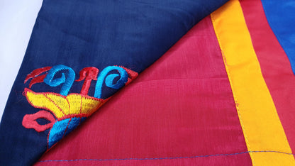 Traditional Handmade Tibetan 8 Auspicious Symbol Embroidered Tibetan Door Curtain,Buddhist 8 Lucky Signs Symbol Altar Room Door Hanging