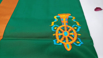 Traditional Handmade Tibetan 8 Auspicious Symbol Embroidered Tibetan Door Curtain,Buddhist 8 Lucky Signs Symbol Altar Room Door Hanging