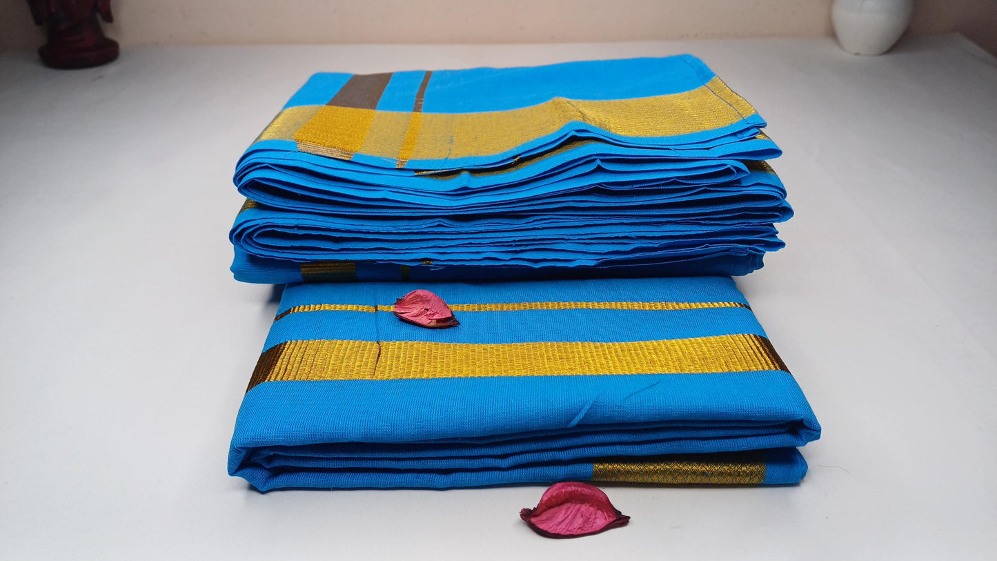 Handloom Indian Vedic Robes,Hare Krishna Robe,Indian Ethnic Attair,Iskon Temple Dress,Indian Spiritual Dress,Mayapur  Dhoti and Chaddar Set