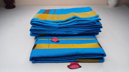 Handloom Indian Vedic Robes,Hare Krishna Robe,Indian Ethnic Attair,Iskon Temple Dress,Indian Spiritual Dress,Mayapur  Dhoti and Chaddar Set