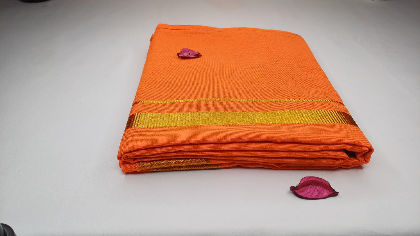Handloom Indian Vedic Robe,Hare Krishna Robe,indian Ethnic Attair,Iskon Temple Dress,Indian Spiritual Dress,Mayapur Dhoti and Chaddar Set