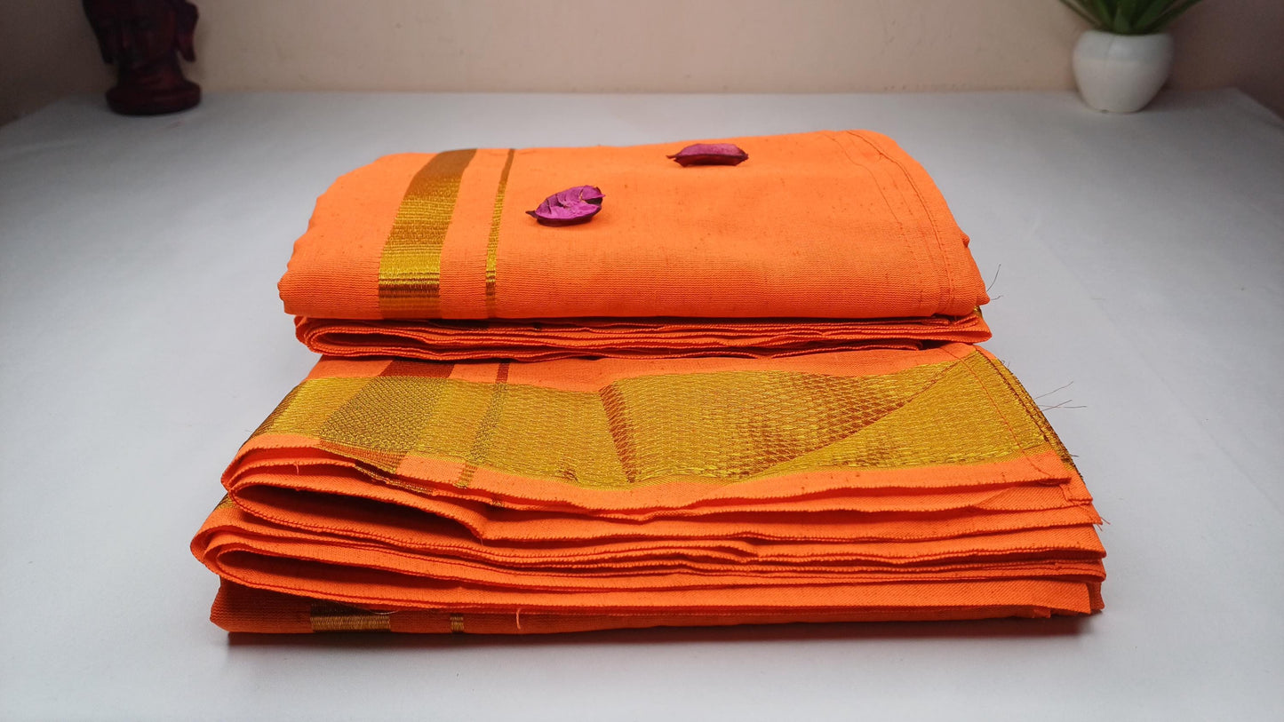 Handloom Indian Vedic Robe,Hare Krishna Robe,indian Ethnic Attair,Iskon Temple Dress,Indian Spiritual Dress,Mayapur Dhoti and Chaddar Set