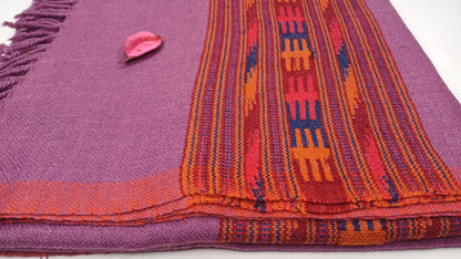 PARVATI Handwoven Purple Color Pure Himalayan Yak Wool Prayer Shawl,Yak Wool Meditation Wrap,Tibetan Yak Wool Blanket,Himalayan Yak Wrap/Zen