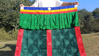 Traditional Tibetan Brocade Silk Border Buddhist Door Curtain,Tibetan Door Curtain,Buddhist Altar Room Door Hanging,Himalayan Home Decore