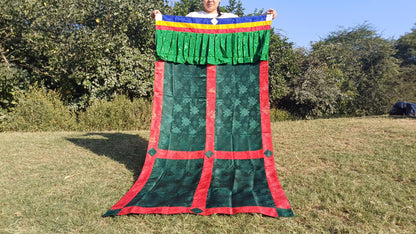 Traditional Tibetan Brocade Silk Border Buddhist Door Curtain,Tibetan Door Curtain,Buddhist Altar Room Door Hanging,Himalayan Home Decore