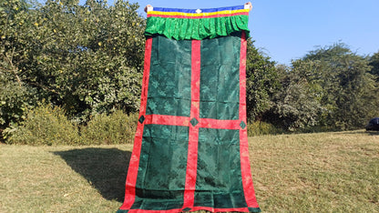 Traditional Tibetan Brocade Silk Border Buddhist Door Curtain,Tibetan Door Curtain,Buddhist Altar Room Door Hanging,Himalayan Home Decore