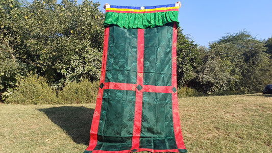Traditional Tibetan Brocade Silk Border Buddhist Door Curtain,Tibetan Door Curtain,Buddhist Altar Room Door Hanging,Himalayan Home Decore