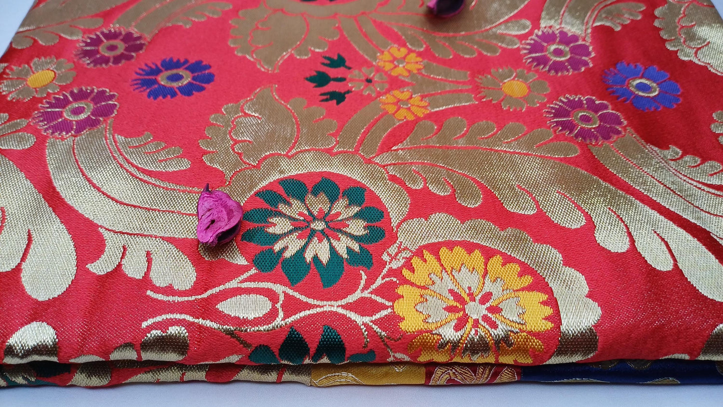 Handmade Multi-Color Tibetan Buddhist Ashtamangala Budha Silk Brocade Tibetan Altar/Shrine Table Cloth,Zen Buddhist Tibetan Table Runner