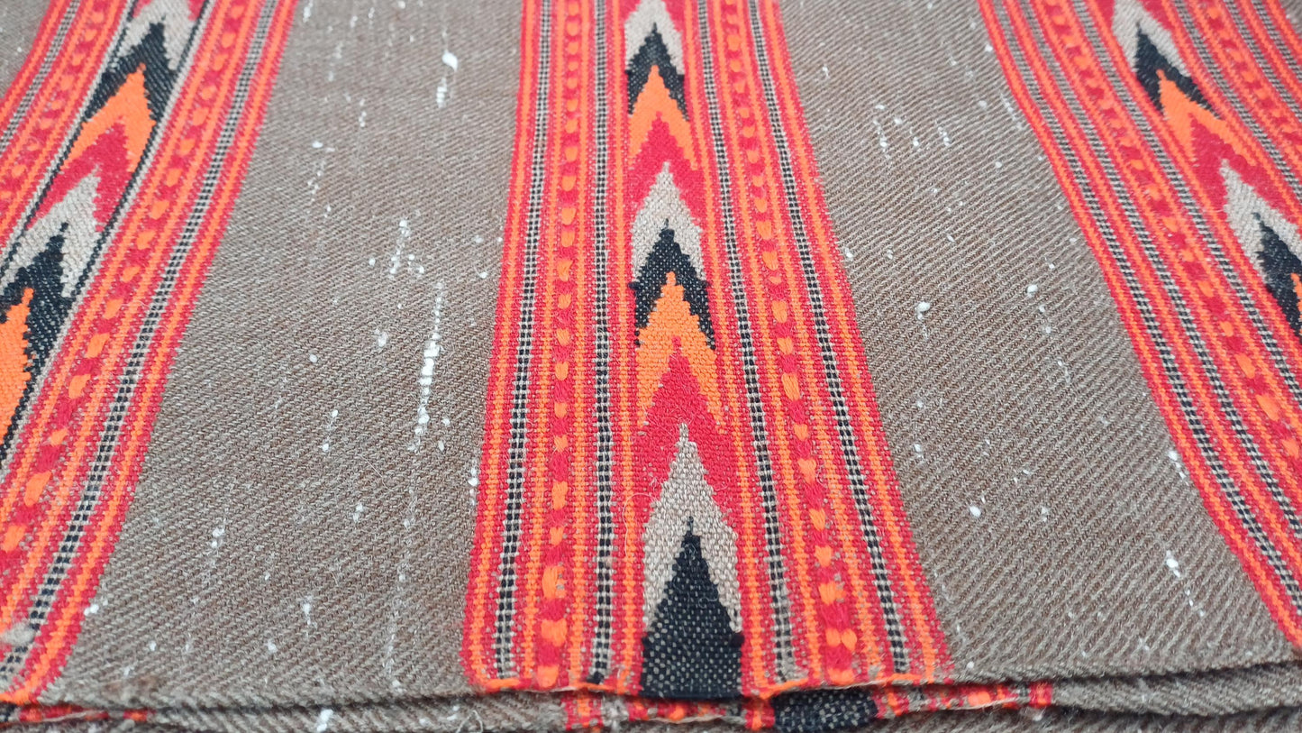 Handspun Handwoven Pure Himalayan Yak Wool Shawl,Oversized Yak Scarf,Ethnic Indian Yak Stole,Tibetan Yak Wool,Embroidered Himalayan Yak Wrap