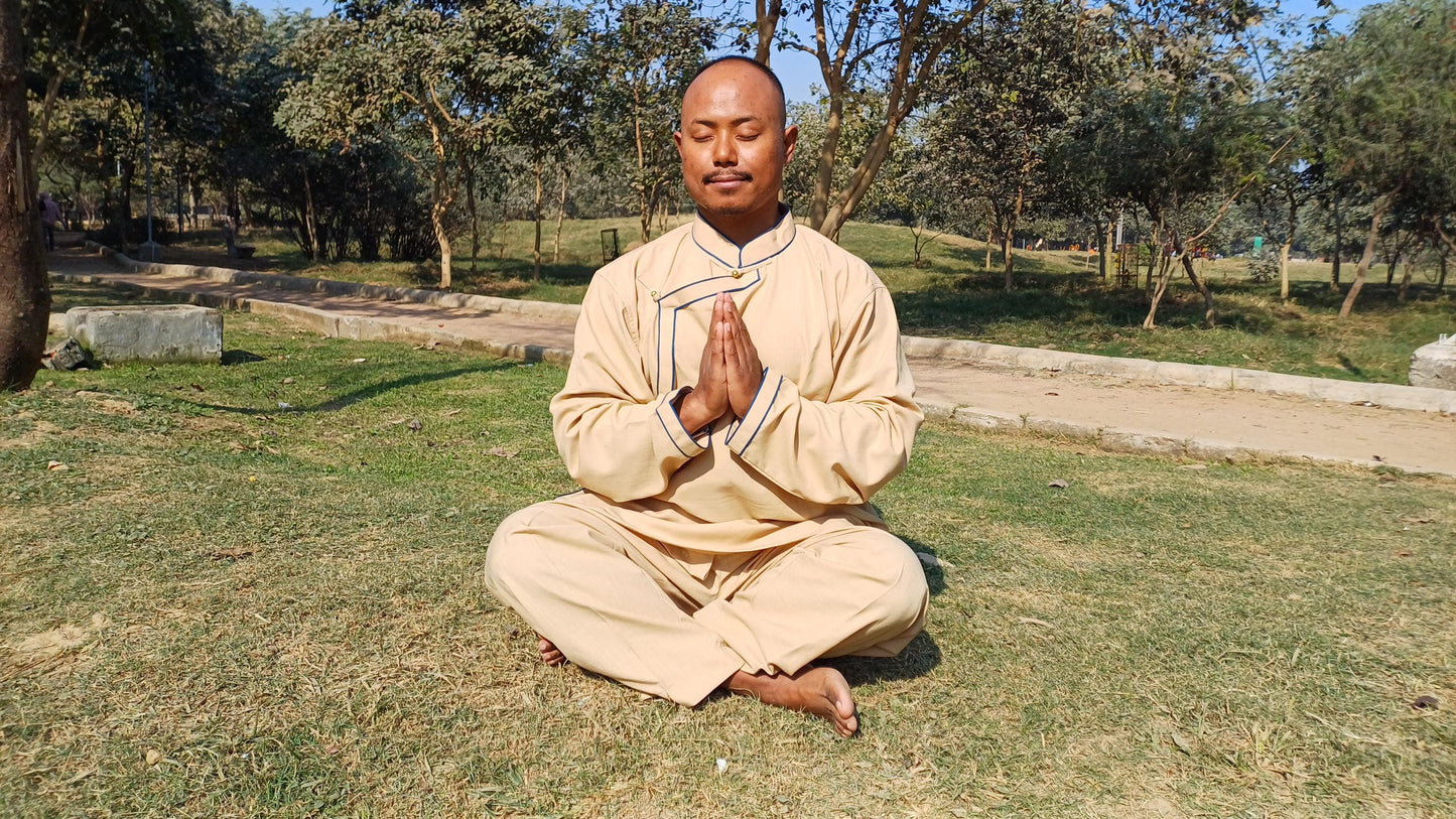 Ethnic Tibetan Meditation Suit,Buddhist Yoga Clothes,TraditionalTibetan Meditation Robe,Meditation Pant and Shirt for Men,Tibetan Clothing