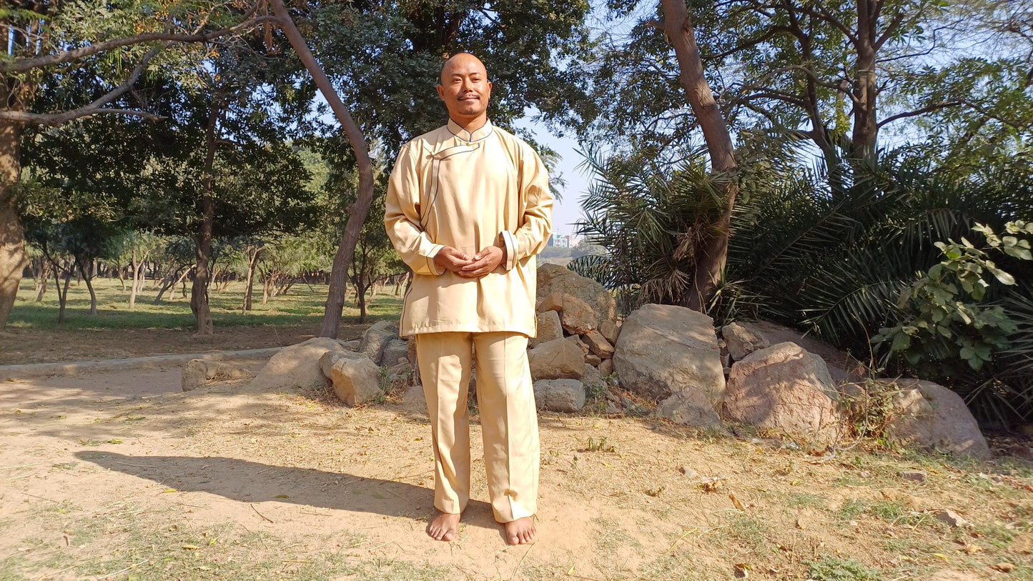 Ethnic Tibetan Meditation Suit,Buddhist Yoga Clothes,TraditionalTibetan Meditation Robe,Meditation Pant and Shirt for Men,Tibetan Clothing