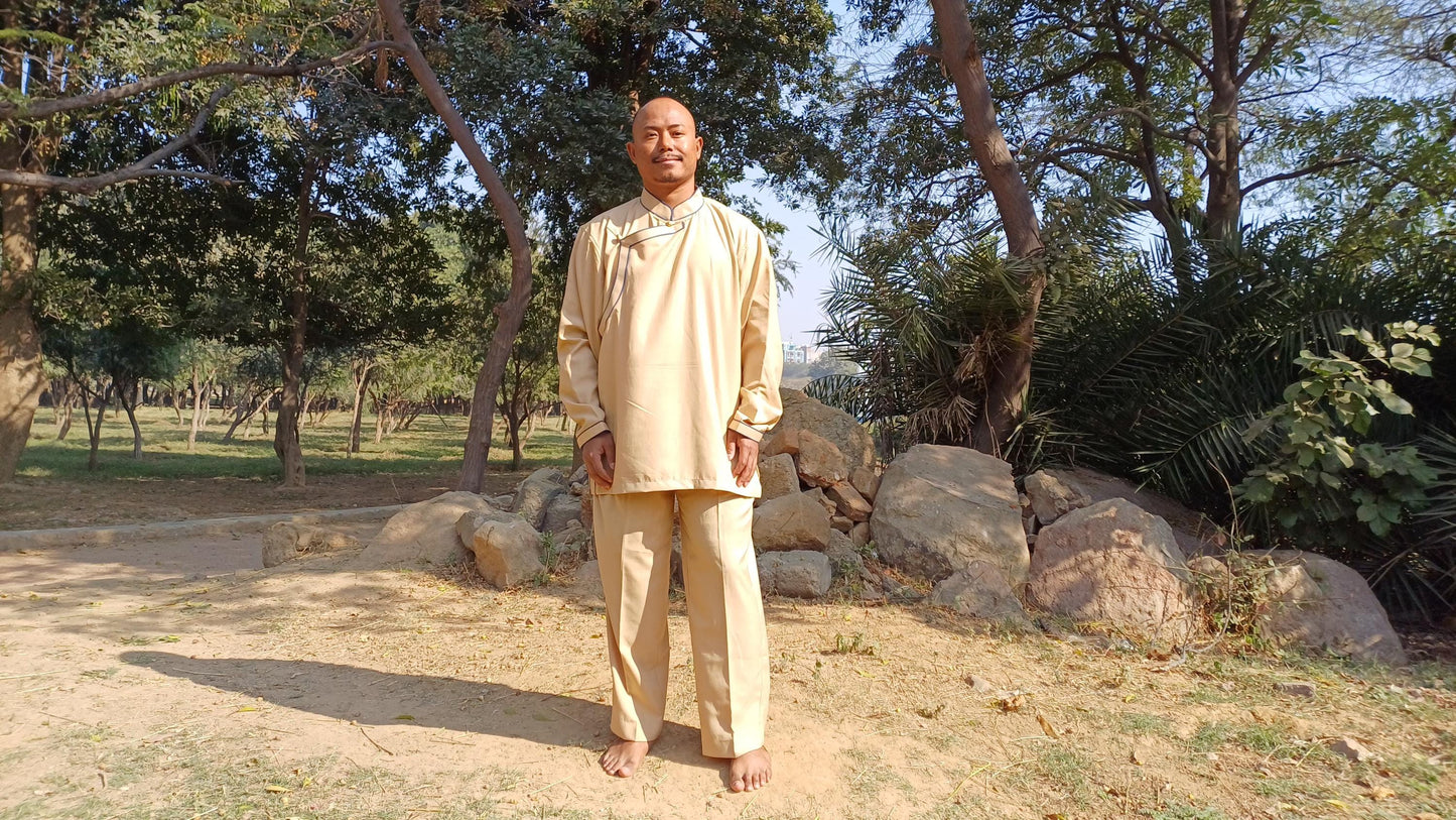 Ethnic Tibetan Meditation Suit,Buddhist Yoga Clothes,TraditionalTibetan Meditation Robe,Meditation Pant and Shirt for Men,Tibetan Clothing