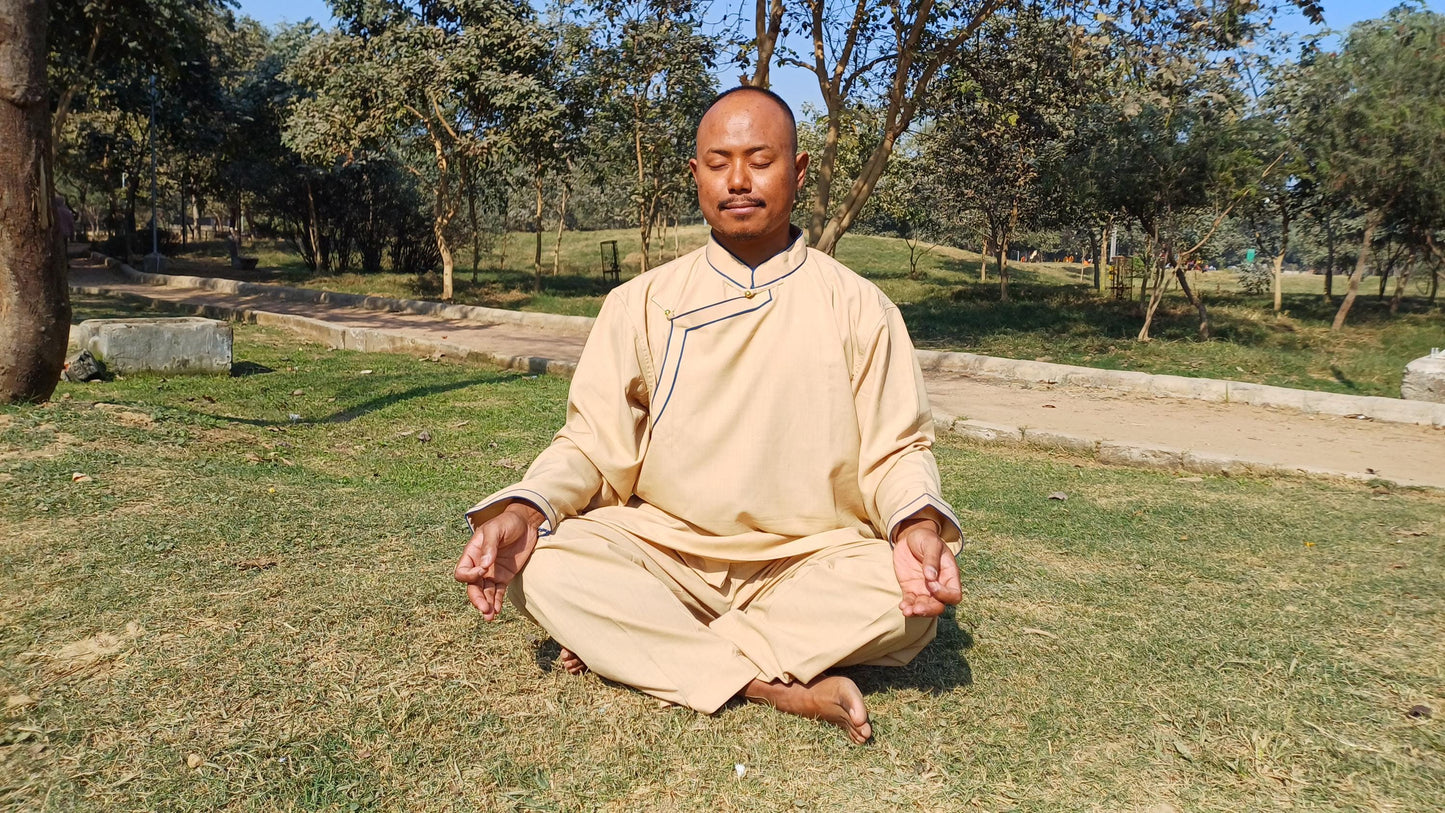 Ethnic Tibetan Meditation Suit,Buddhist Yoga Clothes,TraditionalTibetan Meditation Robe,Meditation Pant and Shirt for Men,Tibetan Clothing