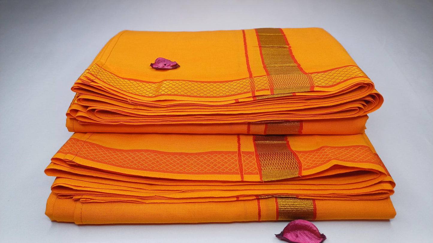 Indian Vedic Robes,Hare Krishna Robe,indian Ethnic Attair,Iskon Temple Dress,Indian Spiritual Dress,Mayapur Dham dhoti,Chaddar and Kurta Set
