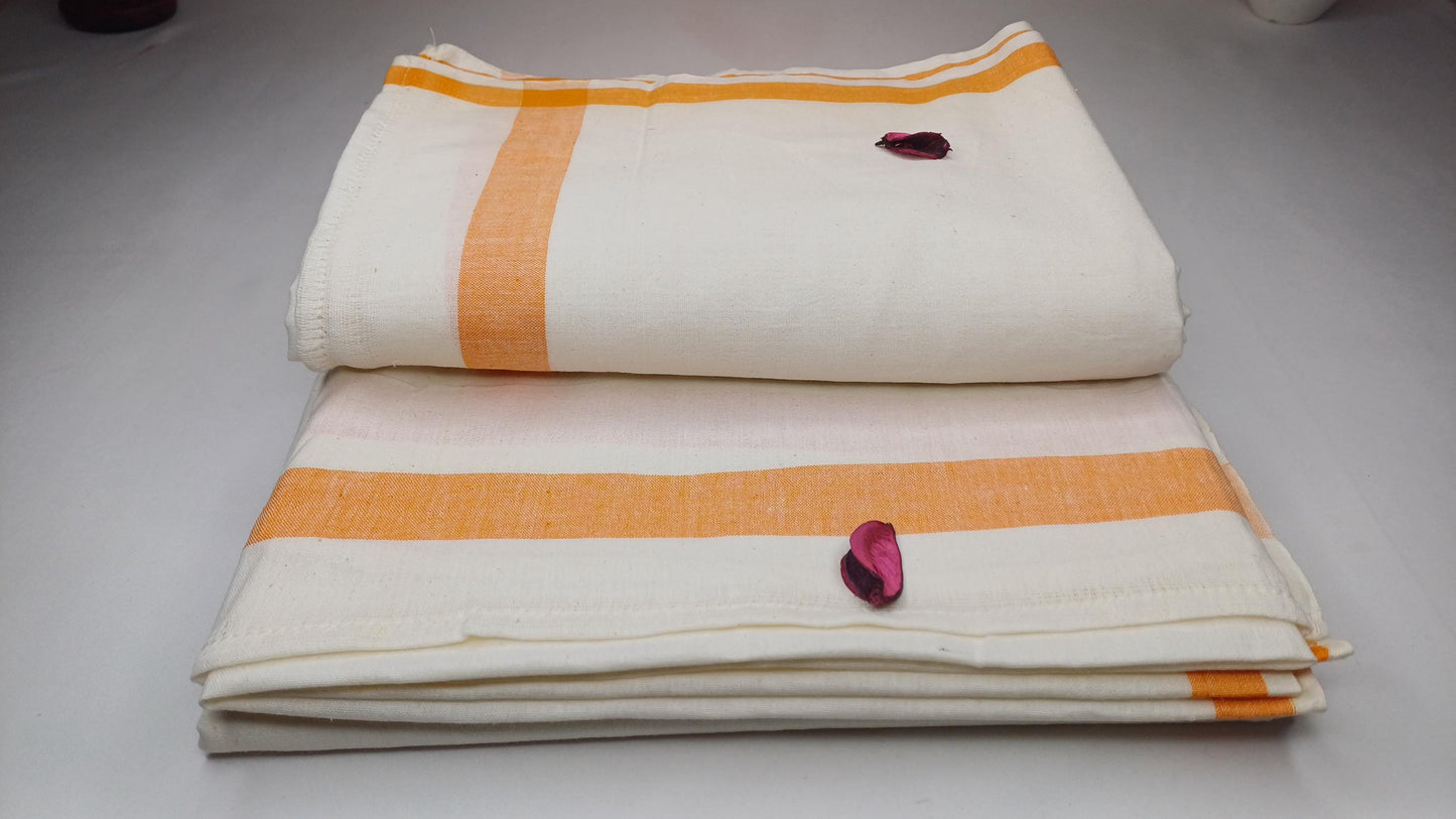Handloom Indian Vedic Robes,Hare Krishna Robe,indian Ethnic Attair,Iskon Temple Dress,Indian Spiritual Dress,Mayapur Dhoti and Chaddar Set