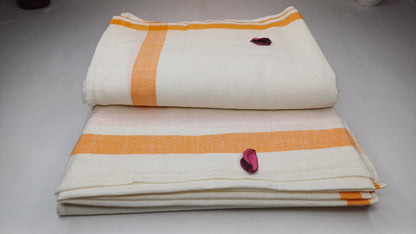 Handloom Indian Vedic Robes,Hare Krishna Robe,indian Ethnic Attair,Iskon Temple Dress,Indian Spiritual Dress,Mayapur Dhoti and Chaddar Set