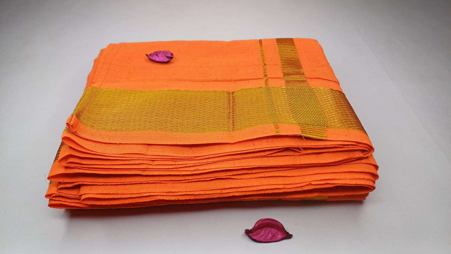 Handloom Indian Vedic Robe,Hare Krishna Robe,indian Ethnic Attair,Iskon Temple Dress,Indian Spiritual Dress,Mayapur Dhoti and Chaddar Set