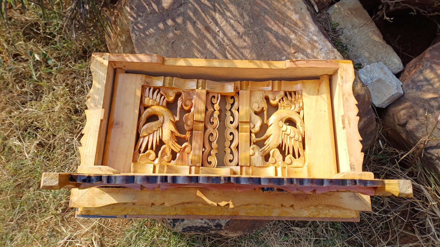 Dragon Handcarved Foldable Wooden Tibetan Buddhist Altar,Buddhist Prayer Table,Tibetan Meditation Altar,Traditional Tibetan Table
