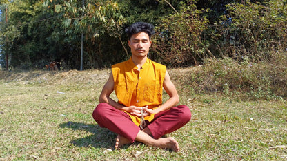 Organic Cotton Maroon Tibetan Buddhist Monk Shirt,Monk Blouse,Buddhist Monk Shirt,Nun Meditation Top,Temple clothing,Spiritual fabric