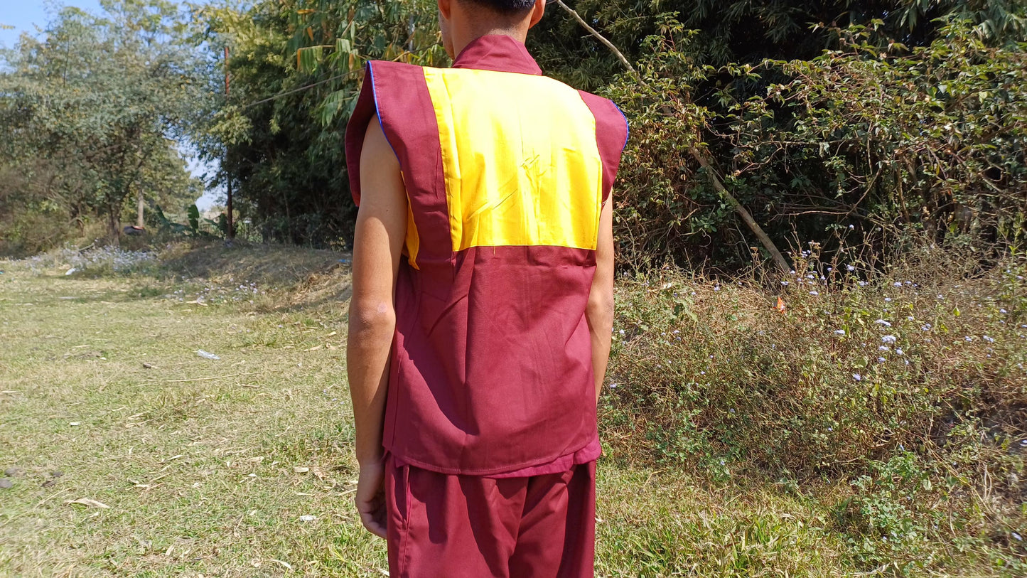Tibetan Buddhist Monk Dhonka,Buddhist Monk Jacket ,Monastry style,Meditation Cloth,Monk Nun Jacket,Temple clothing,Spiritual fabric