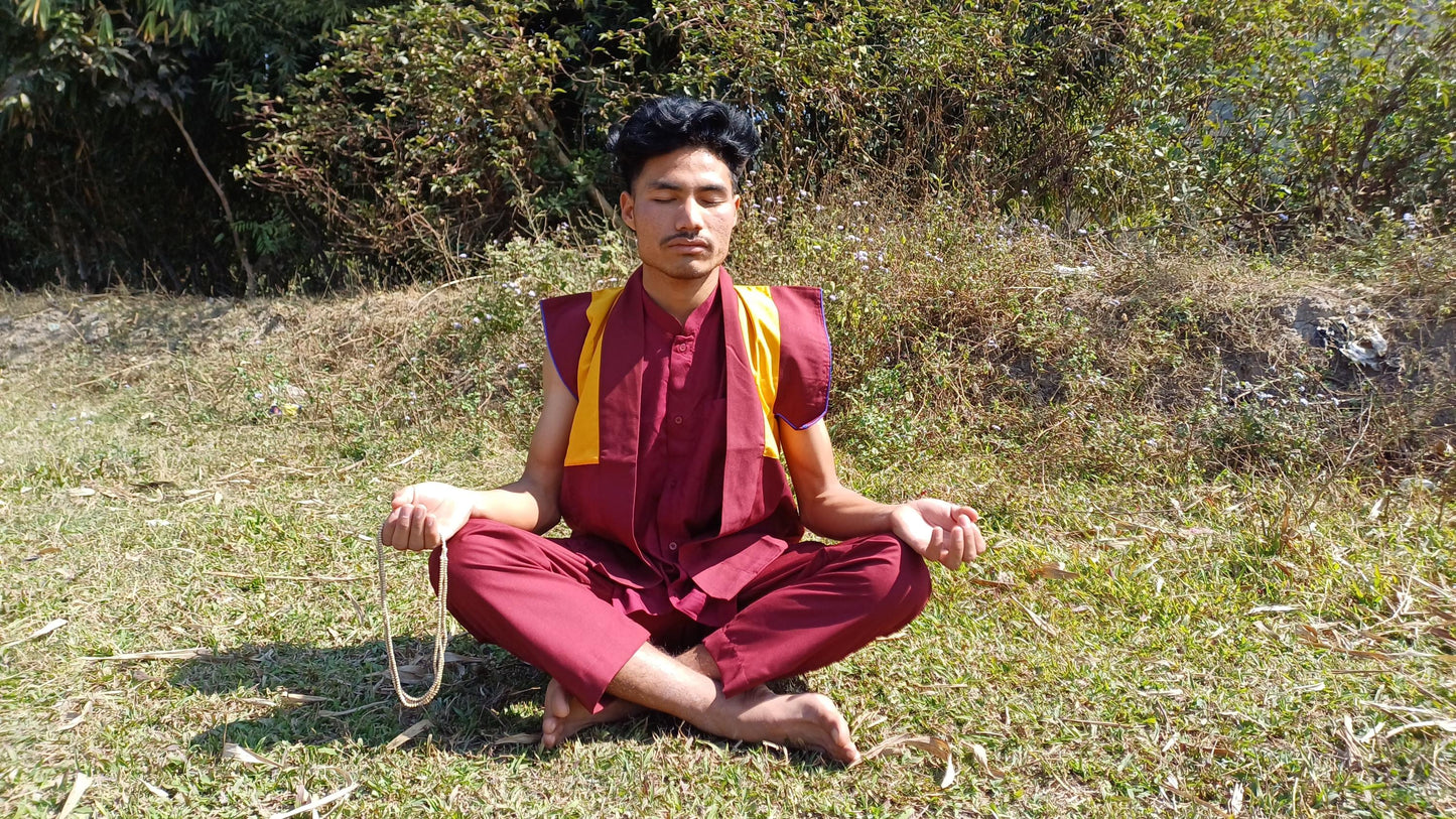 Tibetan Buddhist Monk Dhonka,Buddhist Monk Jacket ,Monastry style,Meditation Cloth,Monk Nun Jacket,Temple clothing,Spiritual fabric