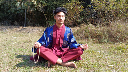 Layman Custom-Made Tibetan Buddhist Robe Set,Zen Monastry Style Spiritual Costumes,Buddhist Meditation Dress,Buddhist Meditation Clothing