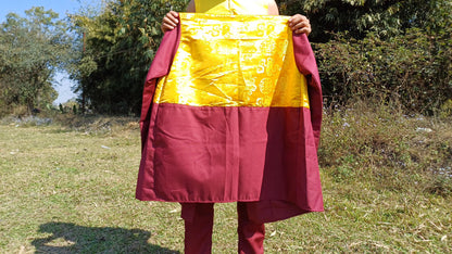 Layman Tibetan Buddhist Monk Prayer Robe Set,Buddhist Monk Dress,Monastry Style Meditation Cloth,Buddhist Prayer Costume,Spiritual Clothing