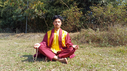 Layman Custom-Made Tibetan Buddhist Robe Set,Zen Monastry Style Spiritual Costumes,Buddhist Meditation Dress,Buddhist Meditation Clothing