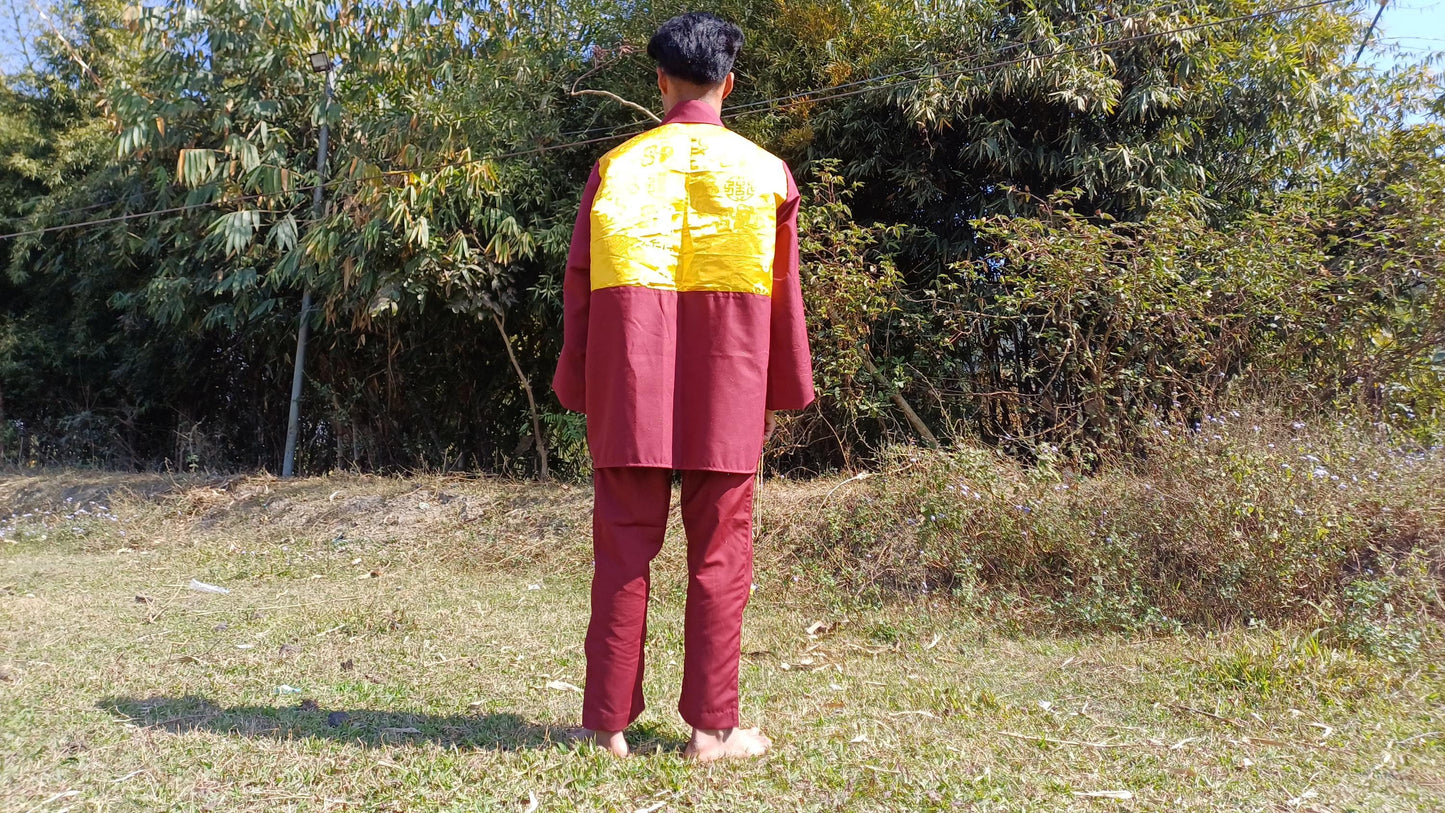 Layman Custom-Made Tibetan Buddhist Robe Set,Zen Monastry Style Spiritual Costumes,Buddhist Meditation Dress,Buddhist Meditation Clothing