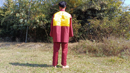 Layman Custom-Made Tibetan Buddhist Robe Set,Zen Monastry Style Spiritual Costumes,Buddhist Meditation Dress,Buddhist Meditation Clothing