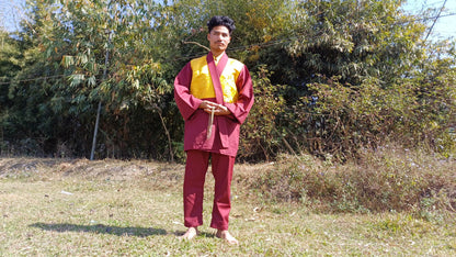 Layman Custom-Made Tibetan Buddhist Robe Set,Zen Monastry Style Spiritual Costumes,Buddhist Meditation Dress,Buddhist Meditation Clothing