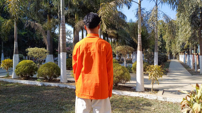Unisex Raw Cotton Tibetan Buddhist Meditation Shirt,Tantrik Meditation Shirt,Tibetan Ethnic Shirt Chuba,Traditional Long Sleeve Yoga Shirt