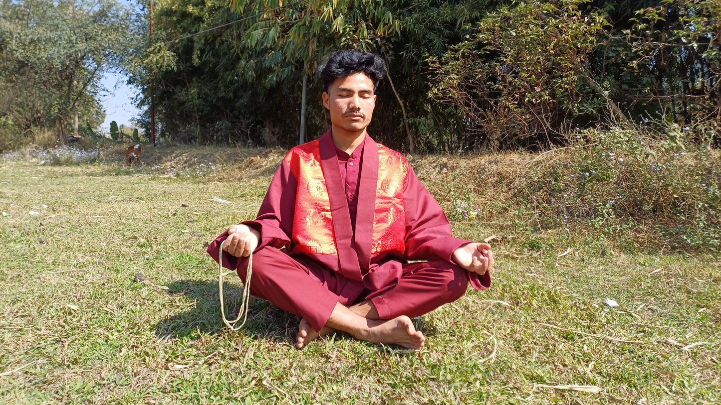 Tibetan Buddhist Monk Dhonka,Buddhist Monk Jacket ,Monastry style,Meditation Cloth,Monk Nun Jacket,Temple clothing,Spiritual fabric