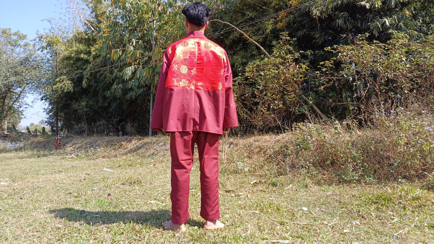 Tibetan Buddhist Monk Dhonka,Buddhist Monk Jacket ,Monastry style,Meditation Cloth,Monk Nun Jacket,Temple clothing,Spiritual fabric