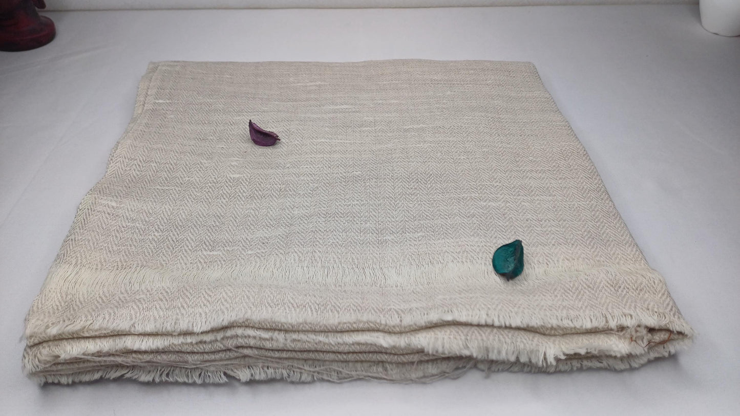 Handwoven Ethical Pure Himalayan Yak Wool Meditation Shawl,Indian Wool Prayer Scarf,Yak Wool Blanket,Ethnic Indian Wrap,Yak Meditation Wrap