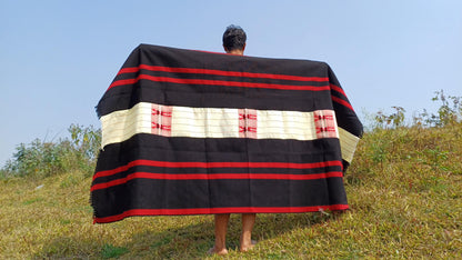 Handwoven Naga Tribes Traditional Blanket,Native Indians Shawl,Ethnic Embroidery Tribal Throw Blanket/Wrap,Tribal Home Decor,Earthy Clothing