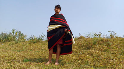 Handwoven Naga Tribes Traditional Blanket,Native Indians Shawl,Ethnic Embroidery Tribal Throw Blanket/Wrap,Tribal Home Decor,Earthy Clothing